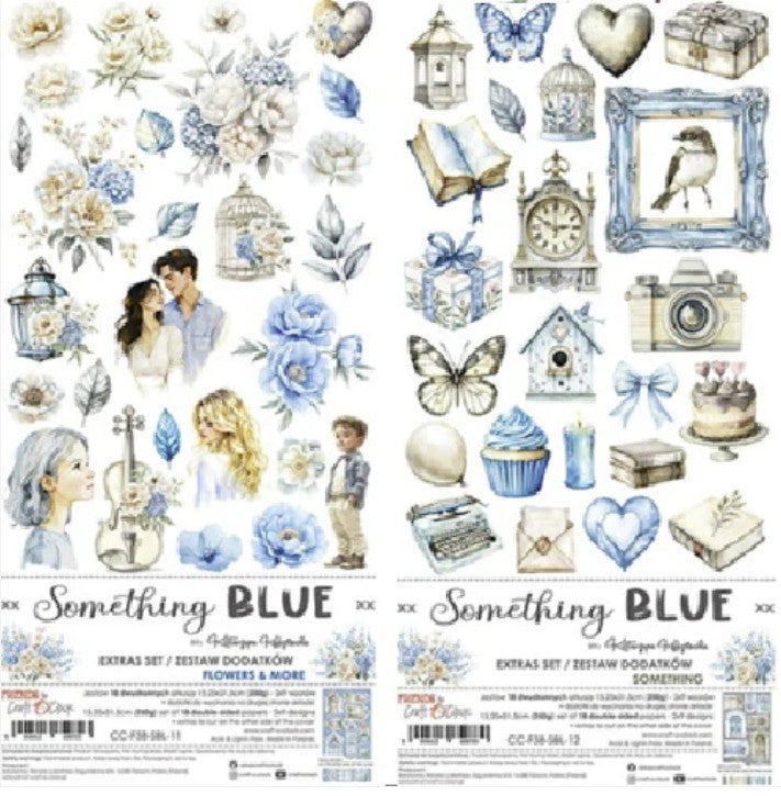 Craft O'Clock Paper Pack "Somthing blue" Extras Set - Mix