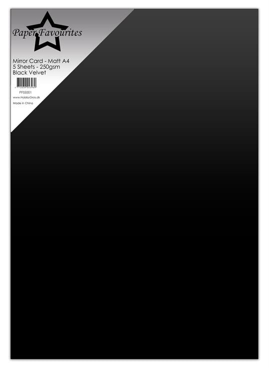 Paper Favourites Mirror Card Mat "Black Velvet"