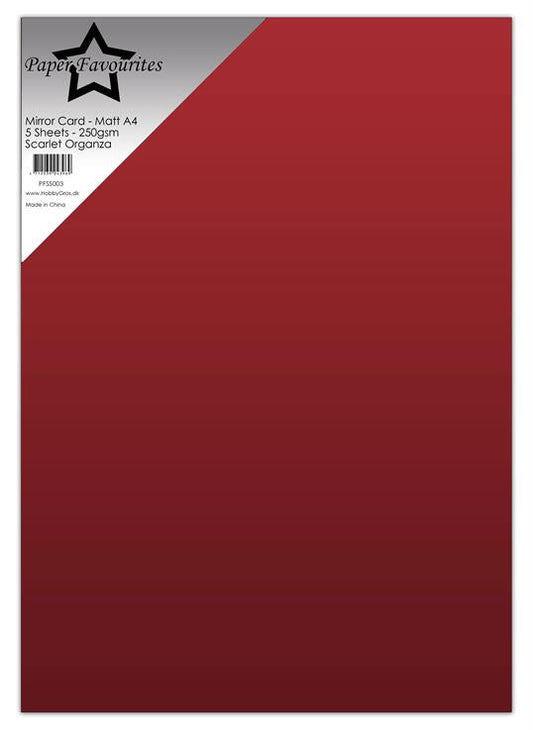 Paper Favourites Mirror Card Mat "Scarlet Organza"
