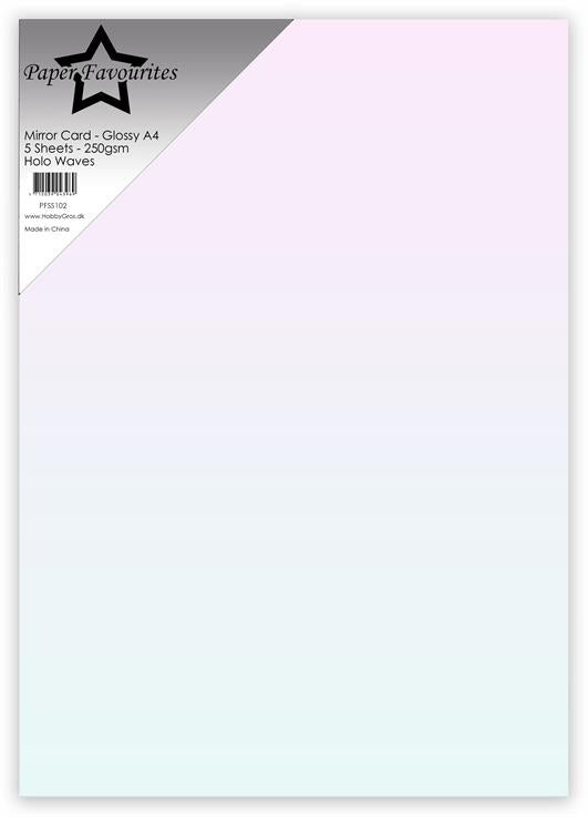 Paper Favourites Mirror Card Glossy "Holo Waves"