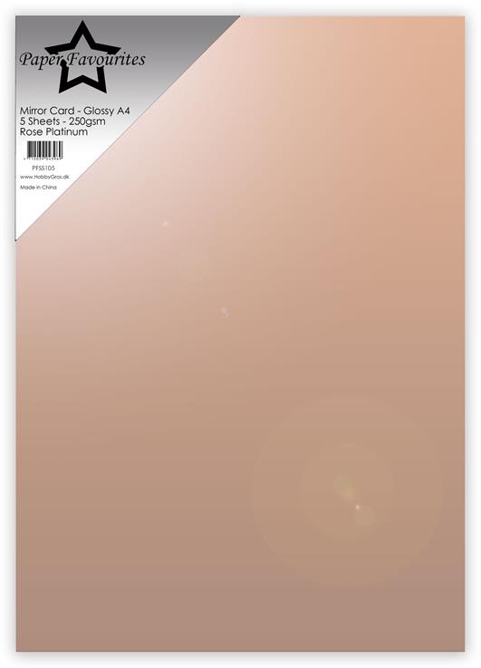 Paper Favourites Mirror Card Glossy "Rose Platinum"