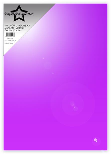 Paper Favourites Mirror Card Glossy "Electric Purple"