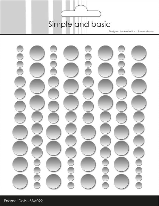 Simple and Basic Enamel Dots "Metallic Silver - Matte"