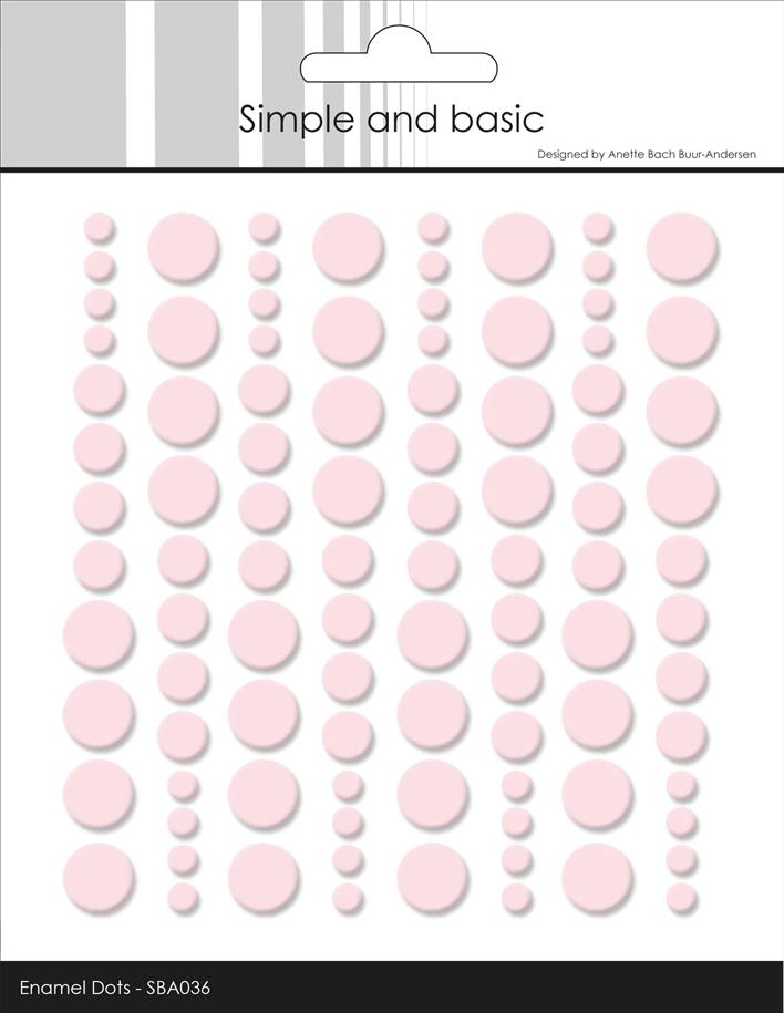 Simple and Basic Enamel Dots "Light Pink"
