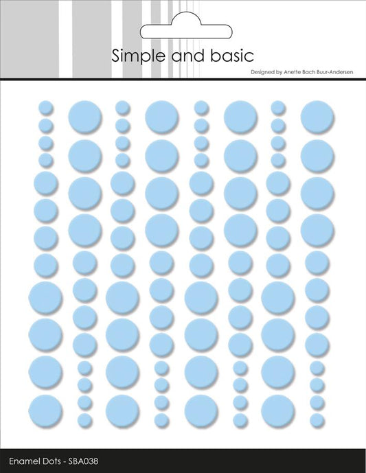 Simple and Basic Enamel Dots "Medium Blue"