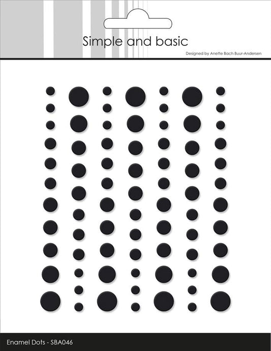 Simple and Basic Matte Enamel Dots "Black