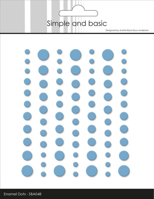 Simple and Basic Matte Enamel Dots "Light Blue