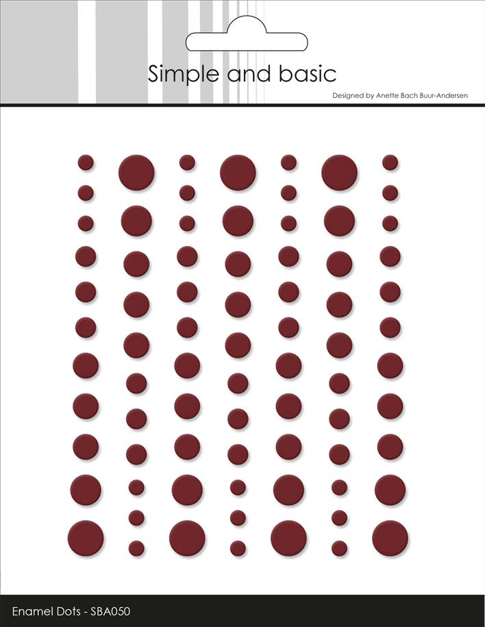 Simple and Basic Matte Enamel Dots "Wine Red