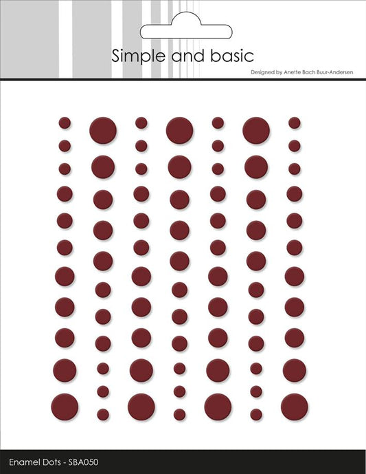Simple and Basic Matte Enamel Dots "Wine Red