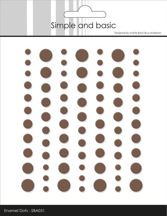 Simple and Basic Matte Enamel Dots "Coffee