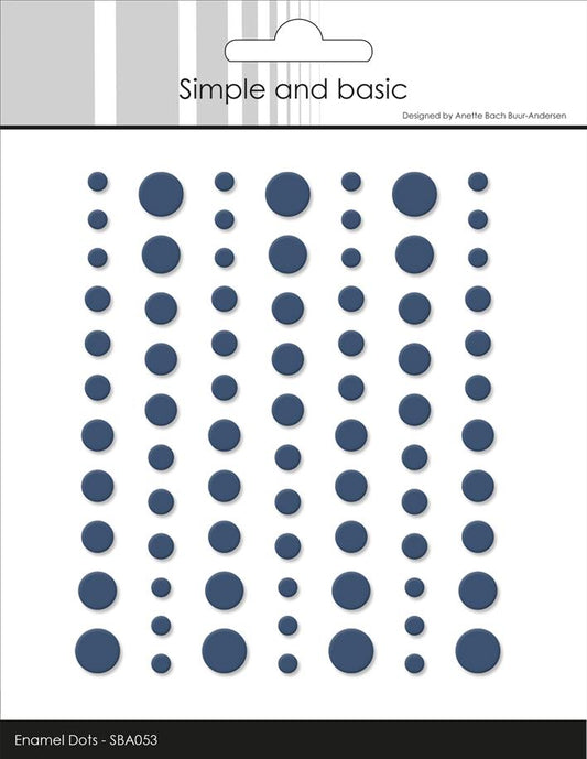 Simple and Basic Matte Enamel Dots "Navy
